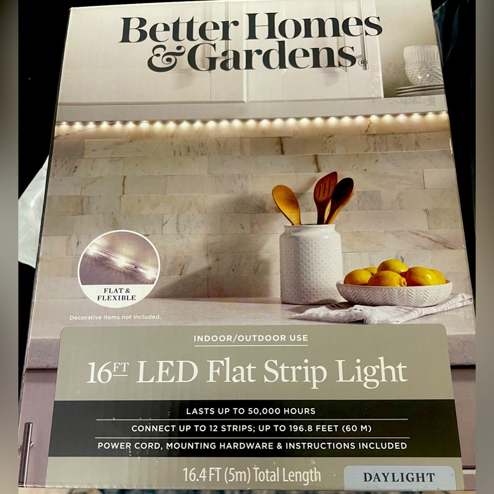 Better homes and gardens 16ft LED flat strip light